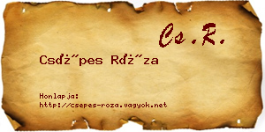 Csépes Róza névjegykártya