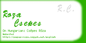 roza csepes business card