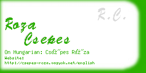 roza csepes business card